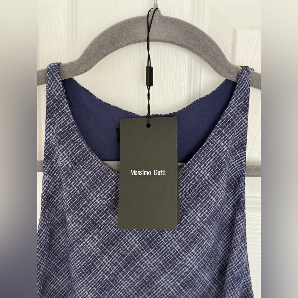 NEW Massimo Dutti Long Checkered Dress with Back Detail - Picture 5 of 12